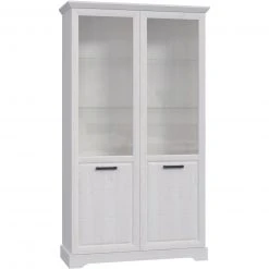 Vitrine - Sibiu Lärche - weiß - 204,4 cm hoch