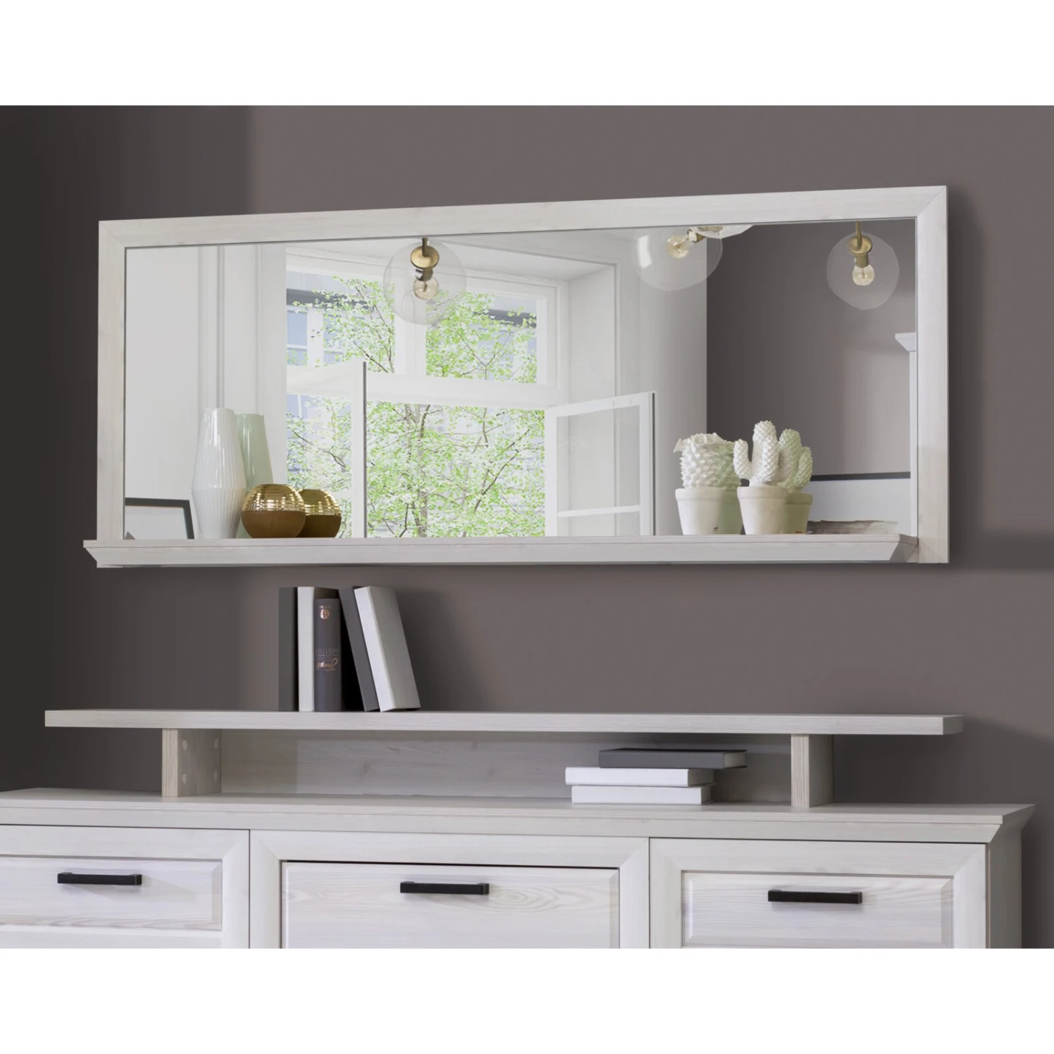 Wandspiegel - Sibiu Lärche weiß - 171,5 cm breit 3 Wandspiegel - Sibiu Lärche weiß - 171,5 cm breit – Bild 3