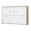Kommode - Artisan Eiche-weiß - 5 Türen - 114 cm breit