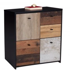 Kommode - Eiche-Pinie-schwarz - 77 cm breit -Esszimmer Verkaufsgeschäft 1023078900 03 1600Wx1600H