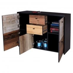 Kommode - Eiche-Pinie-schwarz - 114 cm breit 14 Kommode - Eiche-Pinie-schwarz - 114 cm breit -Esszimmer Verkaufsgeschäft 1023079000 06 1600Wx1600H