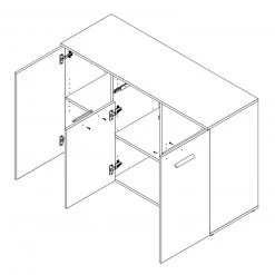 Sideboard - Sandeiche - 120 cm breit -Esszimmer Verkaufsgeschäft 1023080500 03 1600Wx1600H