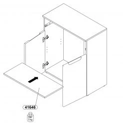 Kommode - weiß Hochglanz - Sandeiche - 70 cm breit -Esszimmer Verkaufsgeschäft 1023081300 02 1600Wx1600H