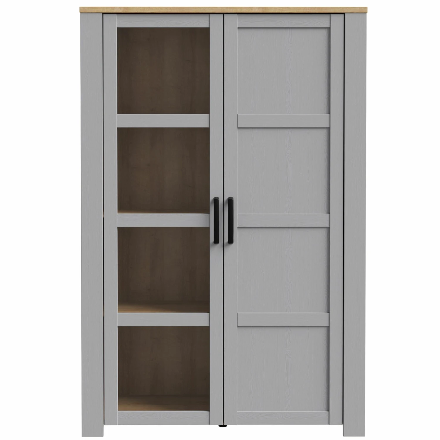 Highboardvitrine - Eiche grau - Riviera Eiche - 106 cm breit 2 Highboardvitrine - Eiche grau - Riviera Eiche - 106 cm breit – Bild 2