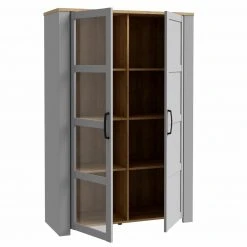 Highboardvitrine - Eiche grau - Riviera Eiche - 106 cm breit 12 Highboardvitrine - Eiche grau - Riviera Eiche - 106 cm breit -Esszimmer Verkaufsgeschäft 1023083700 04 1600Wx1600H
