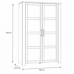 Highboardvitrine - Eiche grau - Riviera Eiche - 106 cm breit 16 Highboardvitrine - Eiche grau - Riviera Eiche - 106 cm breit -Esszimmer Verkaufsgeschäft 1023083700 08 1600Wx1600H