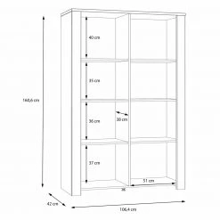 Highboardvitrine - Eiche grau - Riviera Eiche - 106 cm breit 17 Highboardvitrine - Eiche grau - Riviera Eiche - 106 cm breit -Esszimmer Verkaufsgeschäft 1023083700 10 1600Wx1600H