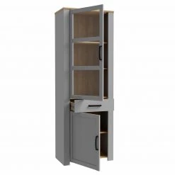 Standvitrine - Eiche grau - Riviera Eiche - 72 cm breit -Esszimmer Verkaufsgeschäft 1023083800 04 1600Wx1600H