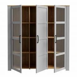 Highboardvitrine - Eiche grau - Riviera Eiche - 151 cm breit -Esszimmer Verkaufsgeschäft 1023084000 03 1600Wx1600H