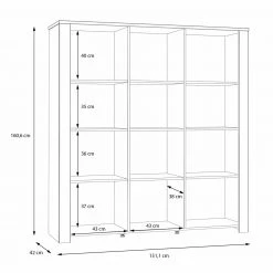 Highboardvitrine - Eiche grau - Riviera Eiche - 151 cm breit -Esszimmer Verkaufsgeschäft 1023084000 08 1600Wx1600H