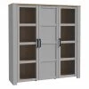 Highboardvitrine - Eiche grau - Riviera Eiche - 151 cm breit