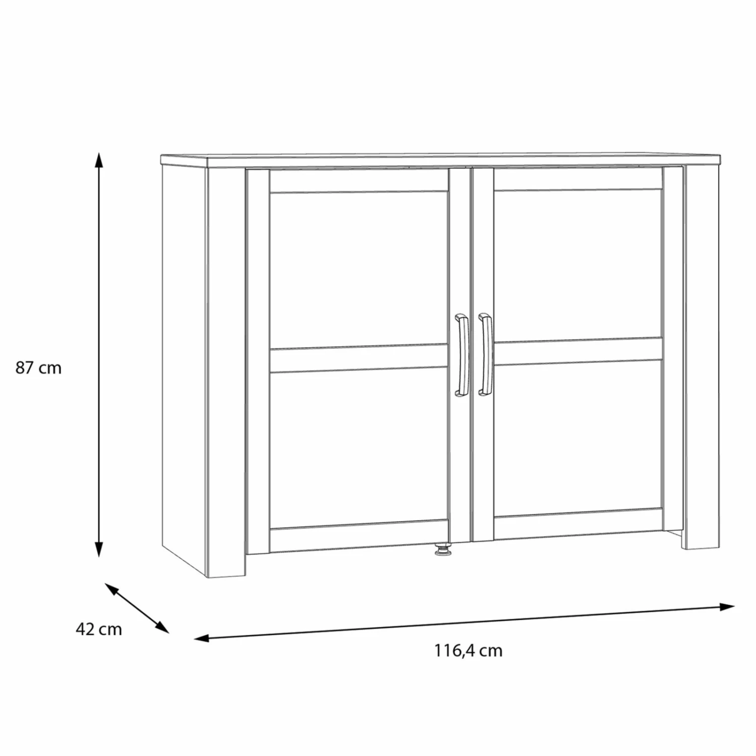 Kommode - Eiche grau - Riviera Eiche - 116 cm breit 6 Kommode - Eiche grau - Riviera Eiche - 116 cm breit – Bild 6