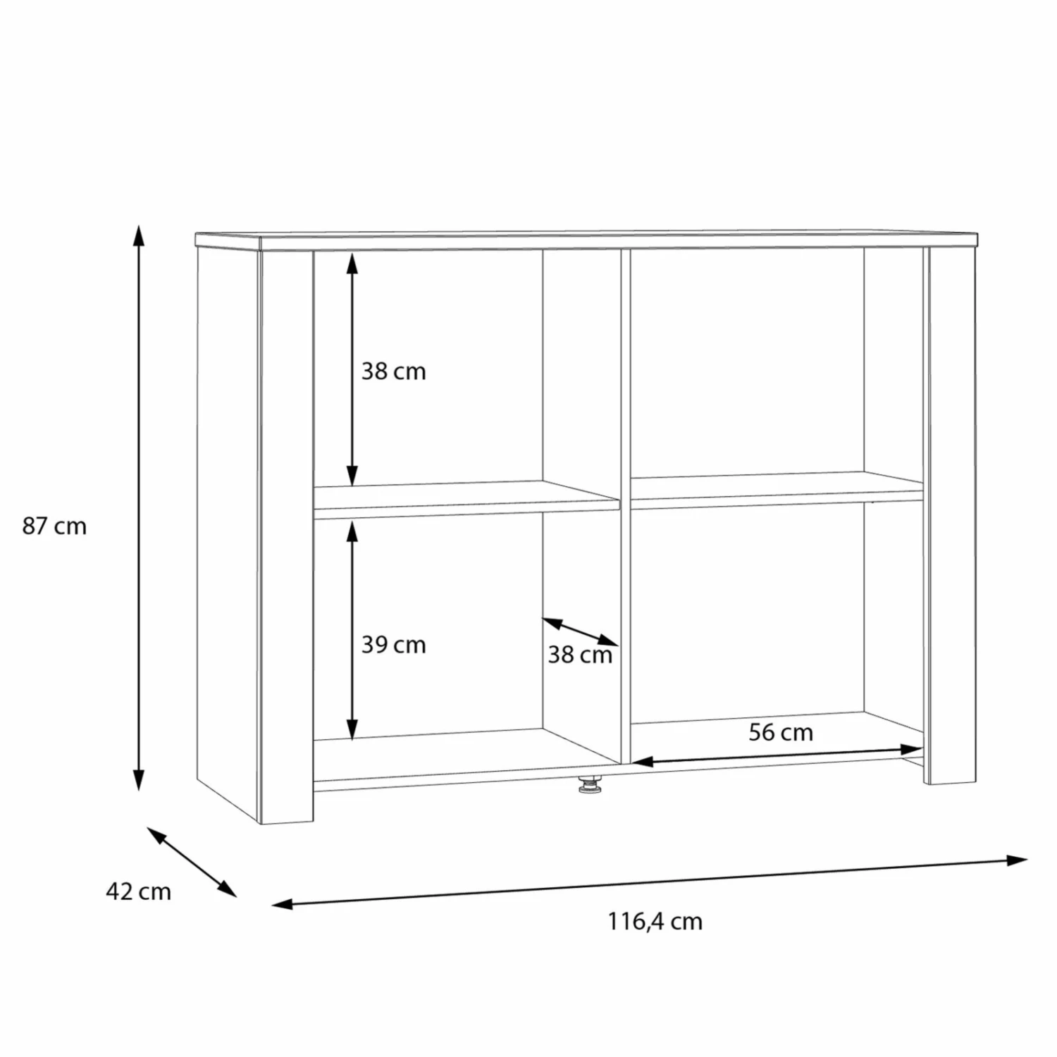 Kommode - Eiche grau - Riviera Eiche - 116 cm breit 7 Kommode - Eiche grau - Riviera Eiche - 116 cm breit – Bild 7