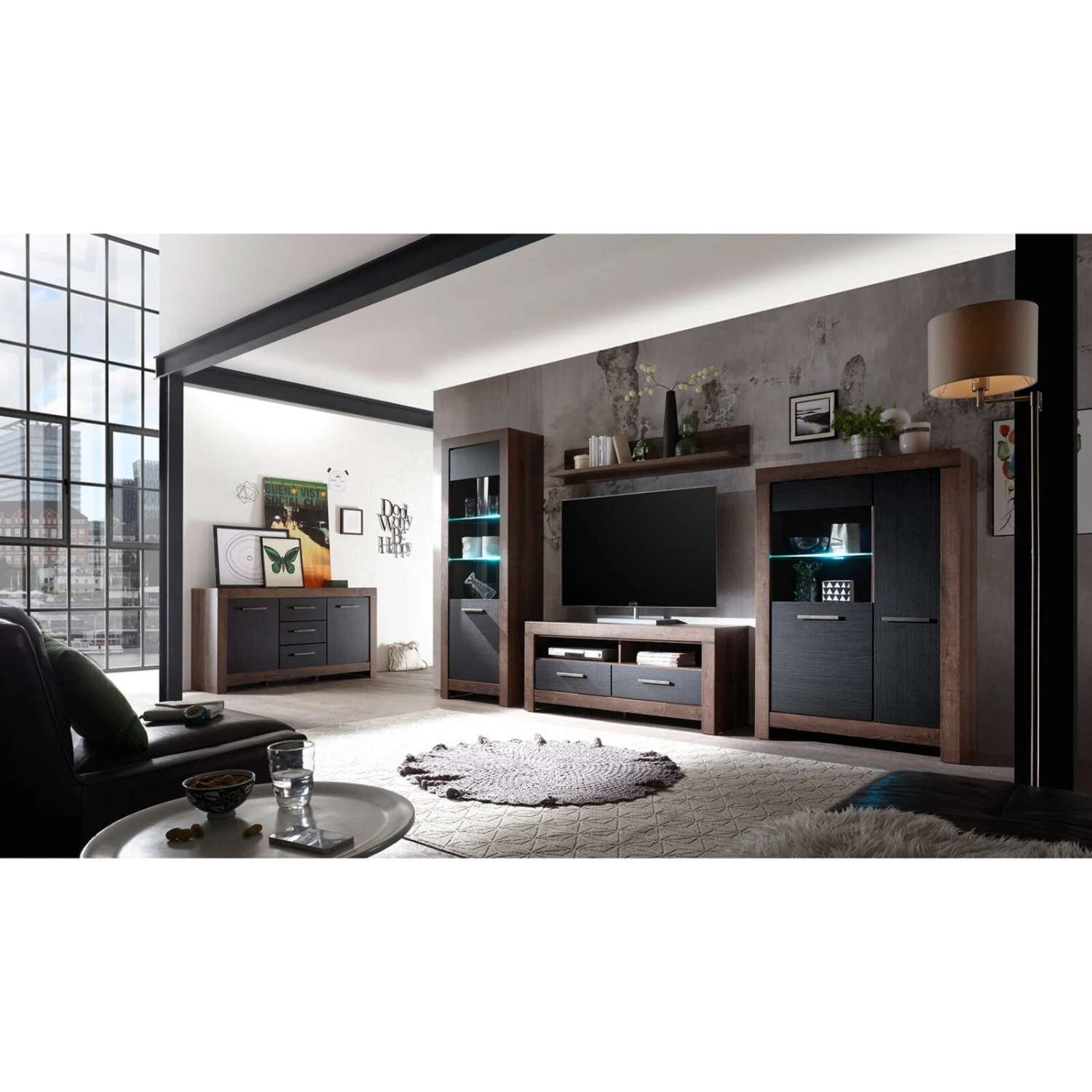 Vitrine - Schlammeiche-Schwarzeiche - 197 cm hoch 3 Vitrine - Schlammeiche-Schwarzeiche - 197 cm hoch – Bild 3