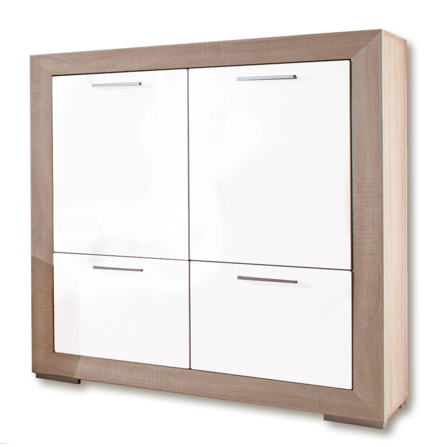 Kommode - Sonoma Eiche-weiß - 105 cm 1 Kommode - Sonoma Eiche-weiß - 105 cm