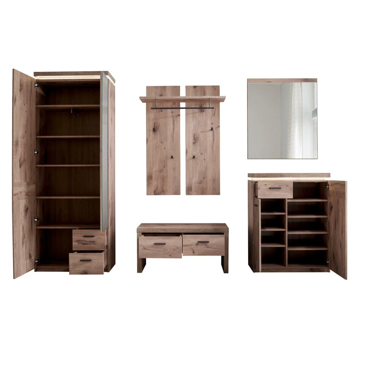 Kommode - Viking Oak - LED-Beleuchtung - 75 cm 8 Kommode - Viking Oak - LED-Beleuchtung - 75 cm – Bild 8