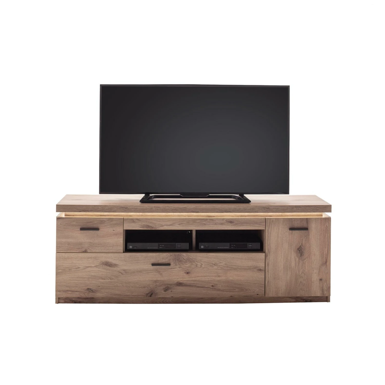 TV-Lowboard - Viking Oak - LED-Beleuchtung - 156 cm 2 TV-Lowboard - Viking Oak - LED-Beleuchtung - 156 cm – Bild 2