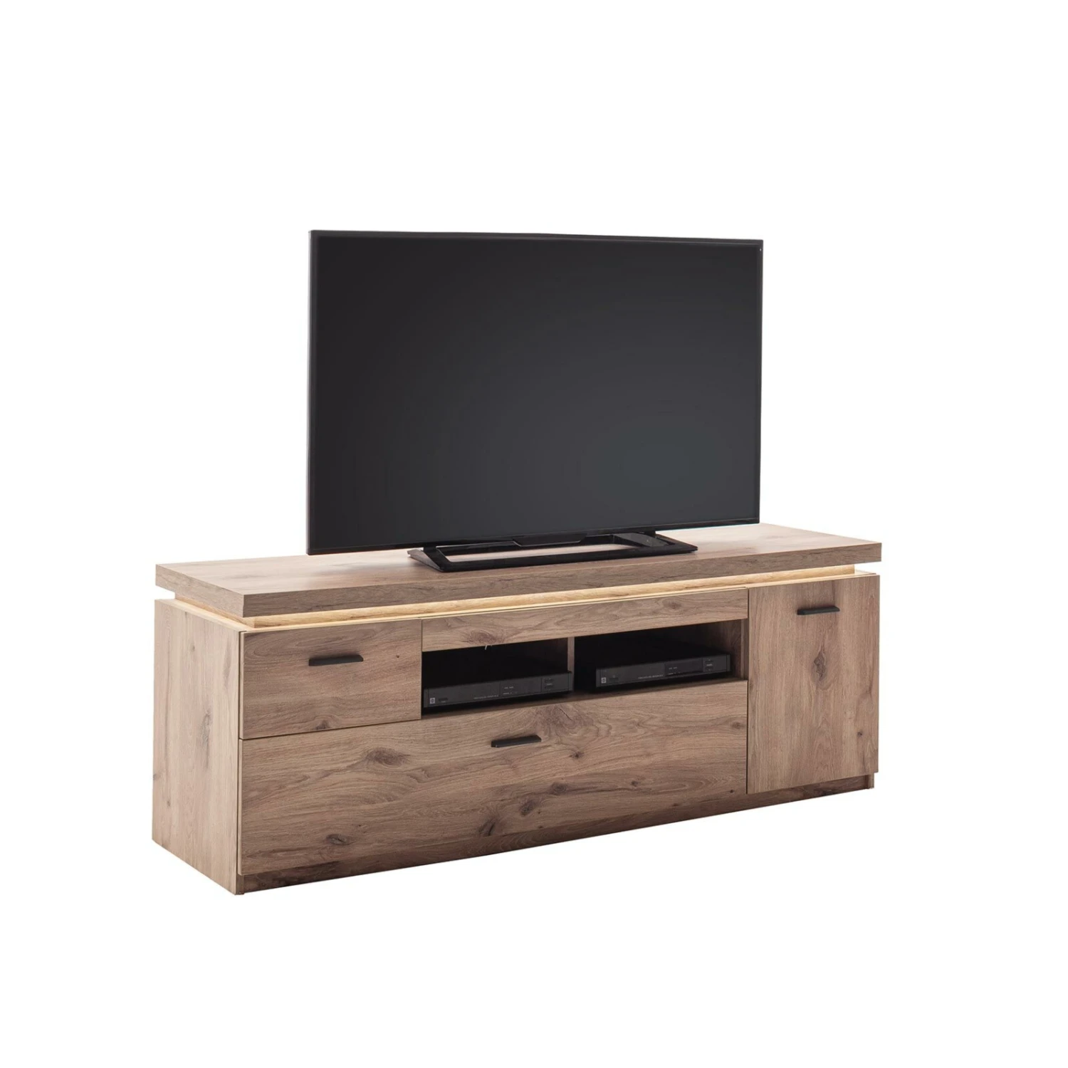 TV-Lowboard - Viking Oak - LED-Beleuchtung - 156 cm 1 TV-Lowboard - Viking Oak - LED-Beleuchtung - 156 cm