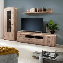 Standvitrine - Viking Oak - LED-Beleuchtung - 198 cm -Esszimmer Verkaufsgeschäft 1189007100 11 1600Wx1600H