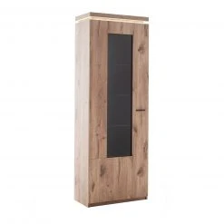 Standvitrine - Viking Oak - LED-Beleuchtung - 198 cm
