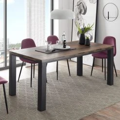 Esstisch - Eiche-Schwarzstahl - 160x90 cm 6 Esstisch - Eiche-Schwarzstahl - 160x90 cm -Esszimmer Verkaufsgeschäft 1205000500 03 1600Wx1600H