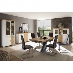 Standvitrine - Pinie-Artisan Eiche - 201 cm hoch -Esszimmer Verkaufsgeschäft 1205004700 03 1600Wx1600H