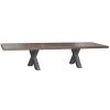 Esstisch - Zinneiche dunkel - graphit - 210x100 cm