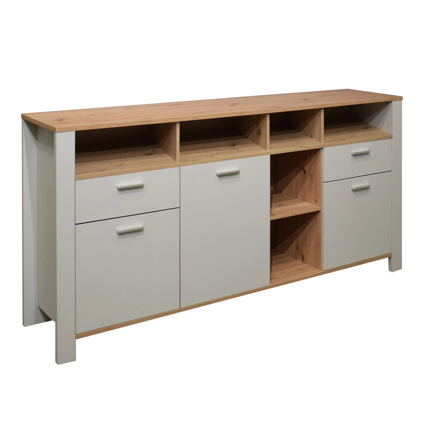Sideboard - kreidegrau - Asteiche - 193 cm 1 Sideboard - kreidegrau - Asteiche - 193 cm