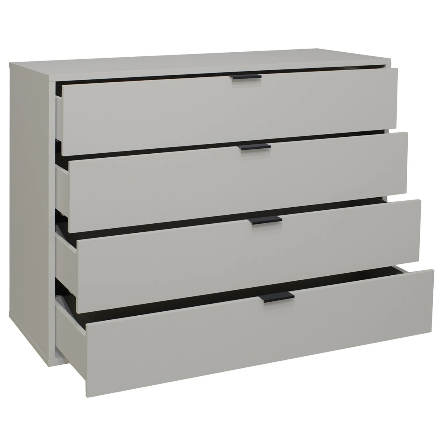 Kommode - kreidegrau matt - 119 cm 4 Kommode - kreidegrau matt - 119 cm – Bild 4