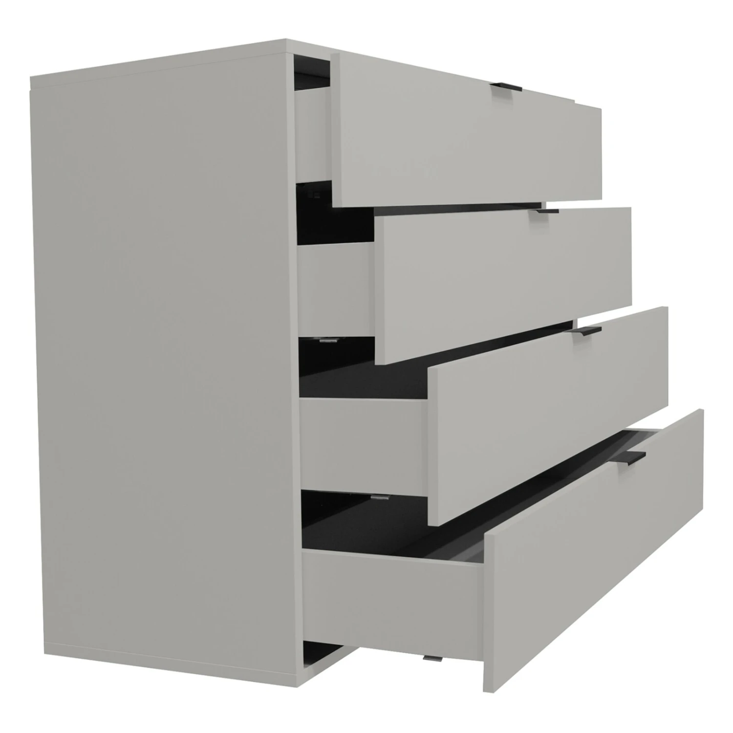 Kommode - kreidegrau matt - 119 cm 5 Kommode - kreidegrau matt - 119 cm – Bild 5