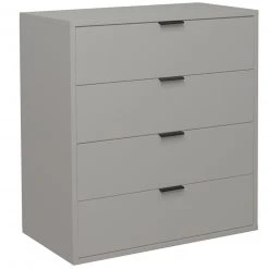 Kommode - kreidegrau matt - 4 Schubkästen