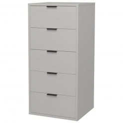 Kommode - kreidegrau matt - 5 Schubkästen -Esszimmer Verkaufsgeschäft 1205008601 03 1600Wx1600H