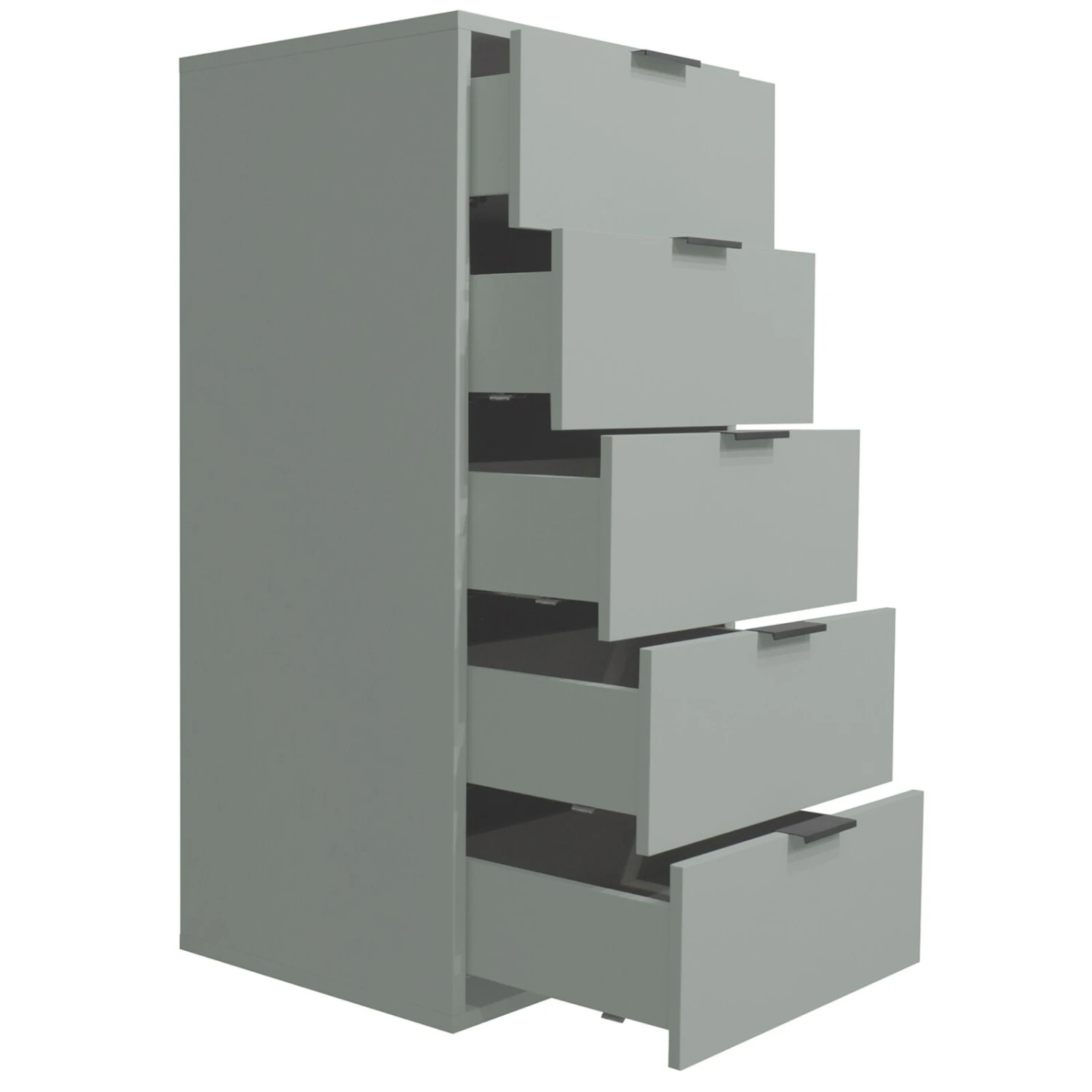 Kommode - pine green matt - 5 Schubkästen 6 Kommode - pine green matt - 5 Schubkästen – Bild 6