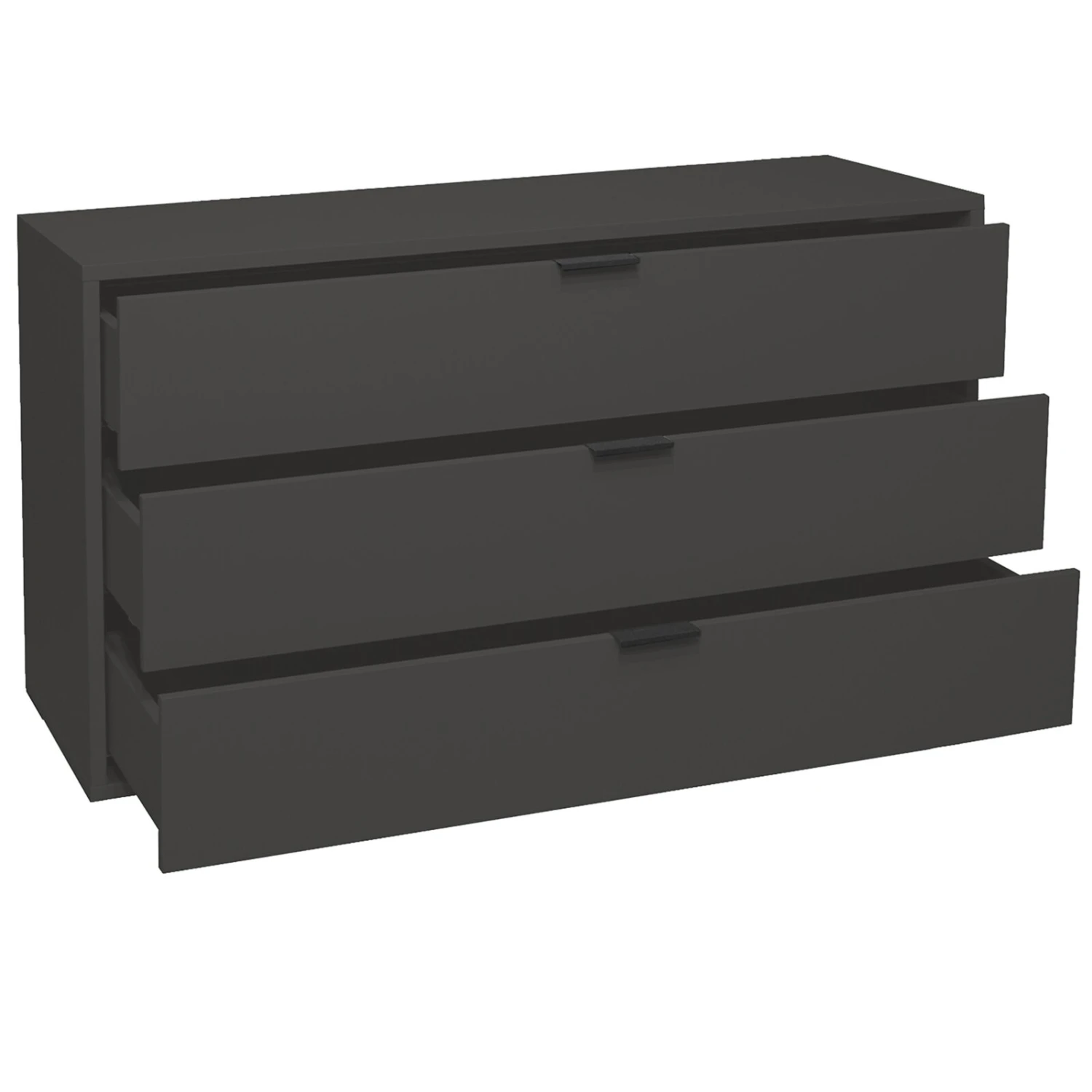 Kommode - anthrazit matt - 3 Schubkästen 5 Kommode - anthrazit matt - 3 Schubkästen – Bild 5