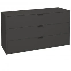 Kommode - anthrazit matt - 3 Schubkästen