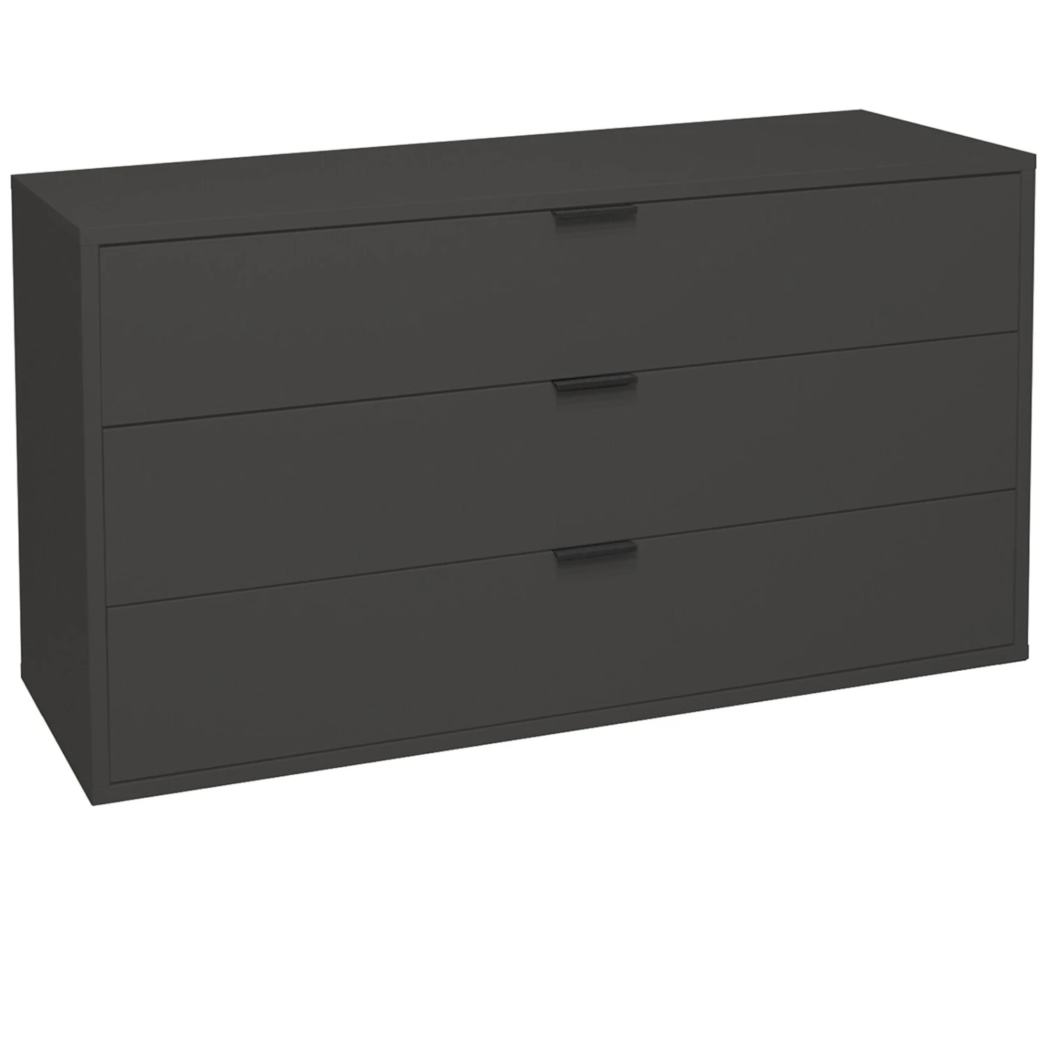 Kommode - anthrazit matt - 3 Schubkästen 1 Kommode - anthrazit matt - 3 Schubkästen