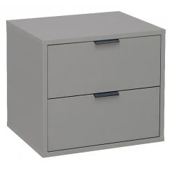 Kommode - kreidegrau - 2 Schubkästen