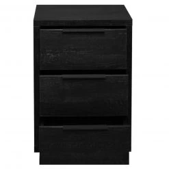 Kommode - Flamed Wood black - 3 Schubkästen -Esszimmer Verkaufsgeschäft 1205009003 03 1600Wx1600H