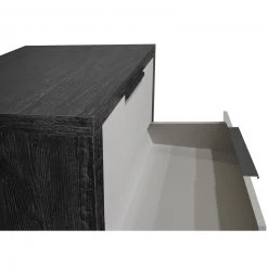 Kommode - Flamed Wood black - kreidegrau matt - 3 Schubkästen -Esszimmer Verkaufsgeschäft 1205009005 05 1600Wx1600H