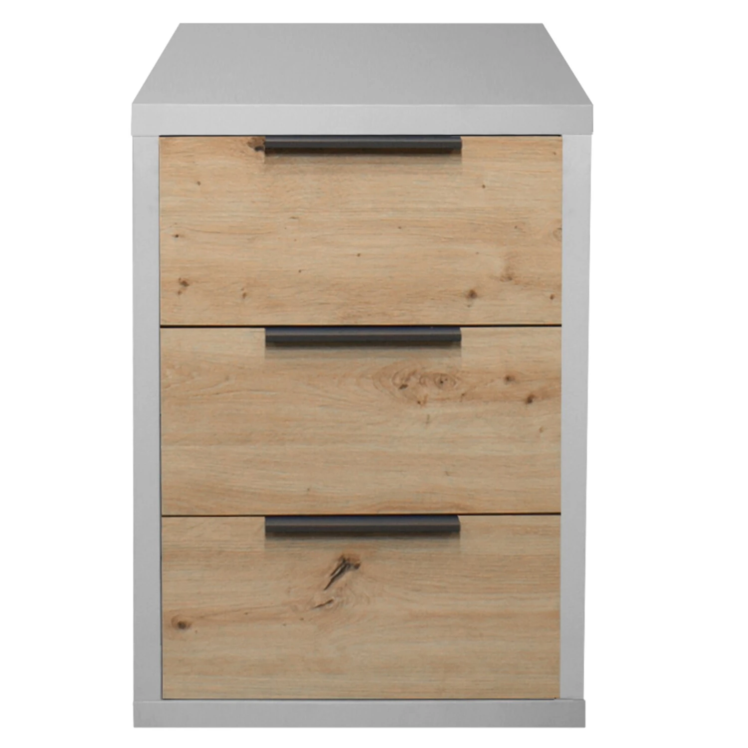 Kommode - Artisan Eiche - kreidegrau matt - 3 Schubkästen 2 Kommode - Artisan Eiche - kreidegrau matt - 3 Schubkästen – Bild 2