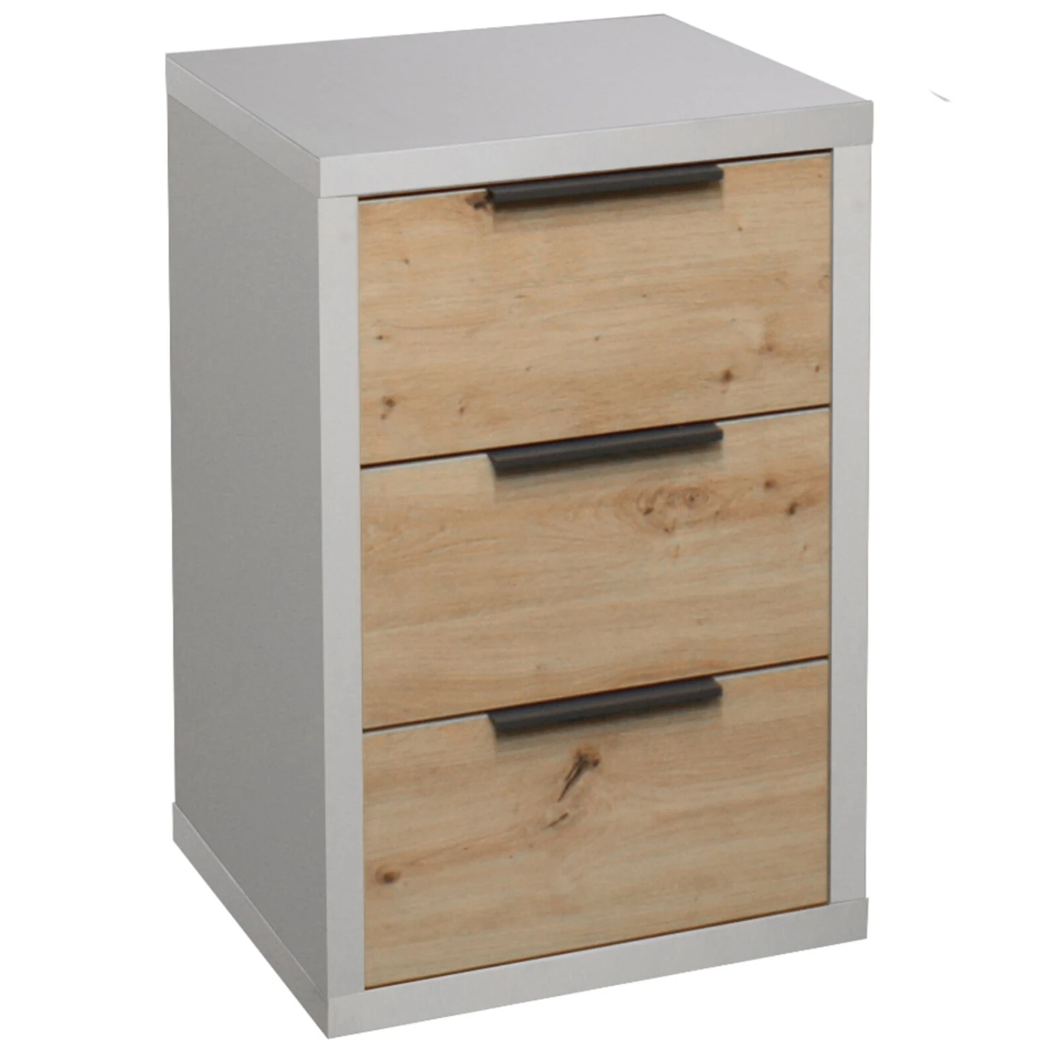 Kommode - Artisan Eiche - kreidegrau matt - 3 Schubkästen 1 Kommode - Artisan Eiche - kreidegrau matt - 3 Schubkästen