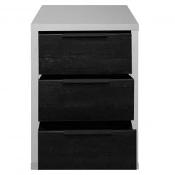 Kommode - kreidegrau matt - Flamed Wood black - 3 Schubkästen -Esszimmer Verkaufsgeschäft 1205009008 03 1600Wx1600H