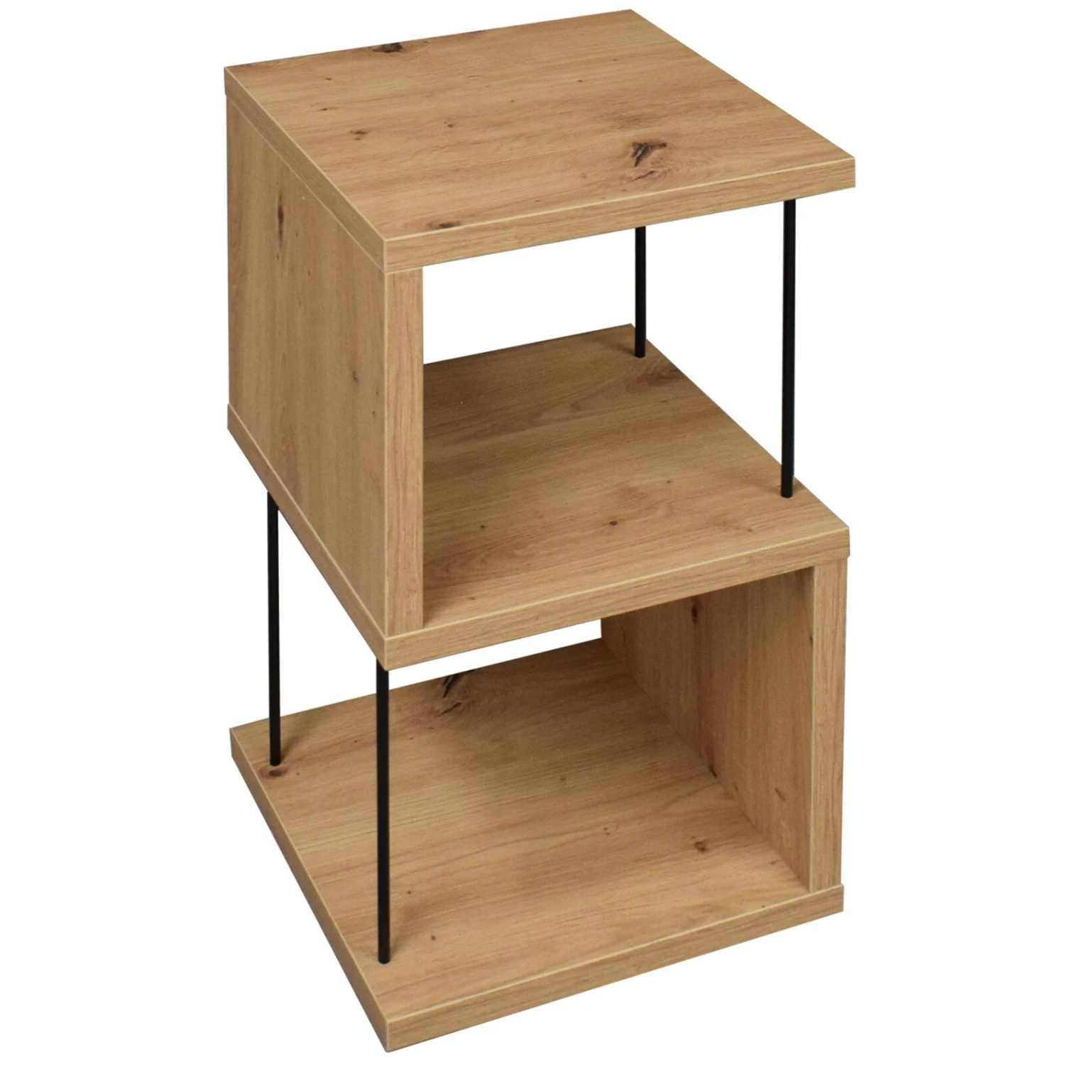 Standregal - Artisan Eiche - schwarz - 65 cm hoch 1 Standregal - Artisan Eiche - schwarz - 65 cm hoch