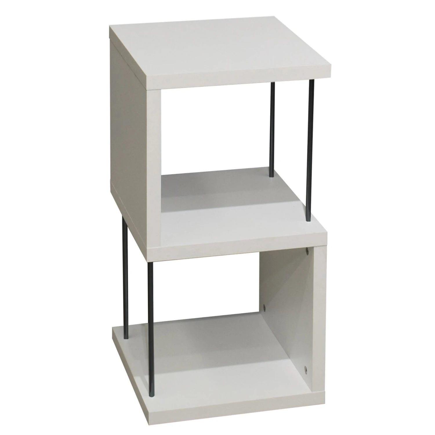 Standregal - weiß matt - schwarz - 65 cm hoch 1 Standregal - weiß matt - schwarz - 65 cm hoch