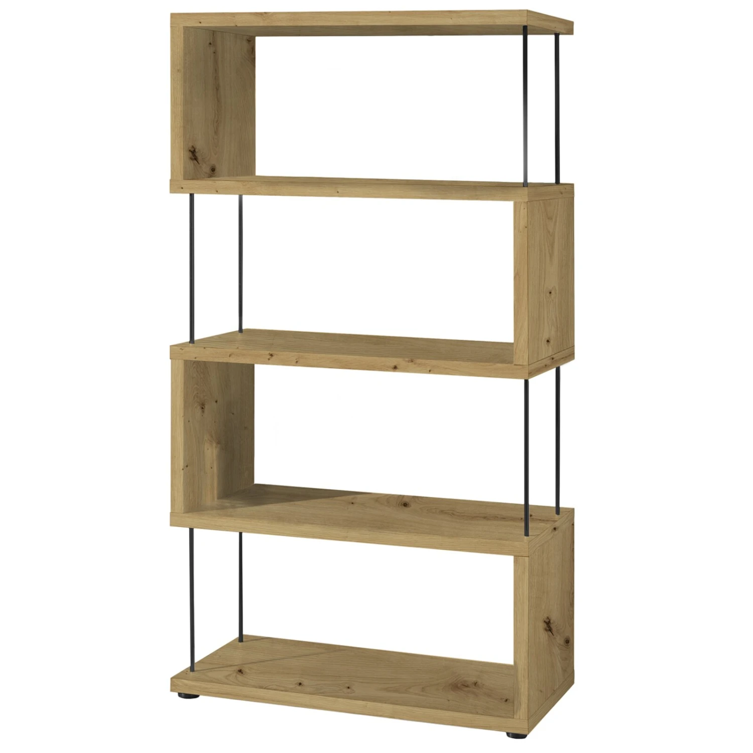 Standregal - Artisan Eiche - schwarz - 66 cm breit 1 Standregal - Artisan Eiche - schwarz - 66 cm breit