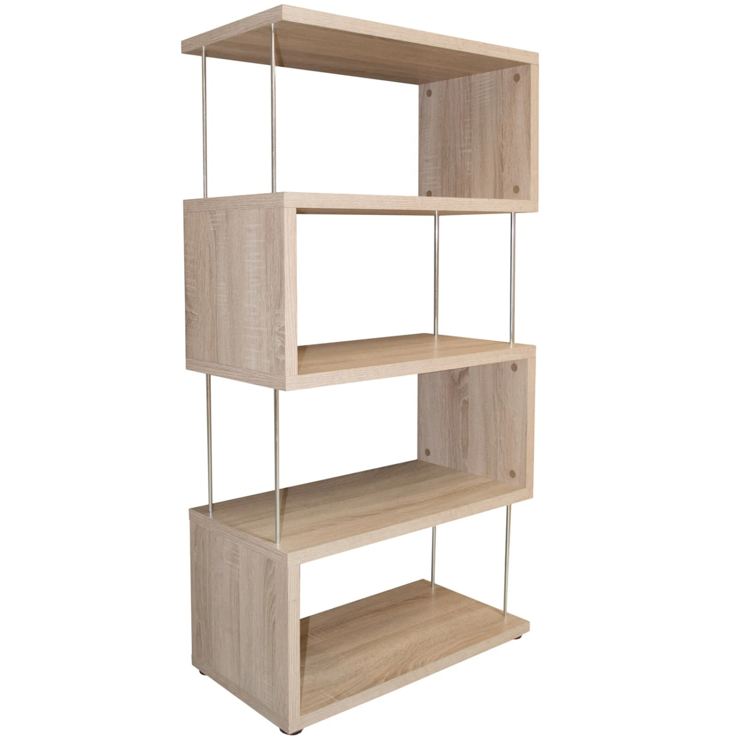 Standregal - Sonoma Eiche - silber - 66 cm breit 2 Standregal - Sonoma Eiche - silber - 66 cm breit – Bild 2