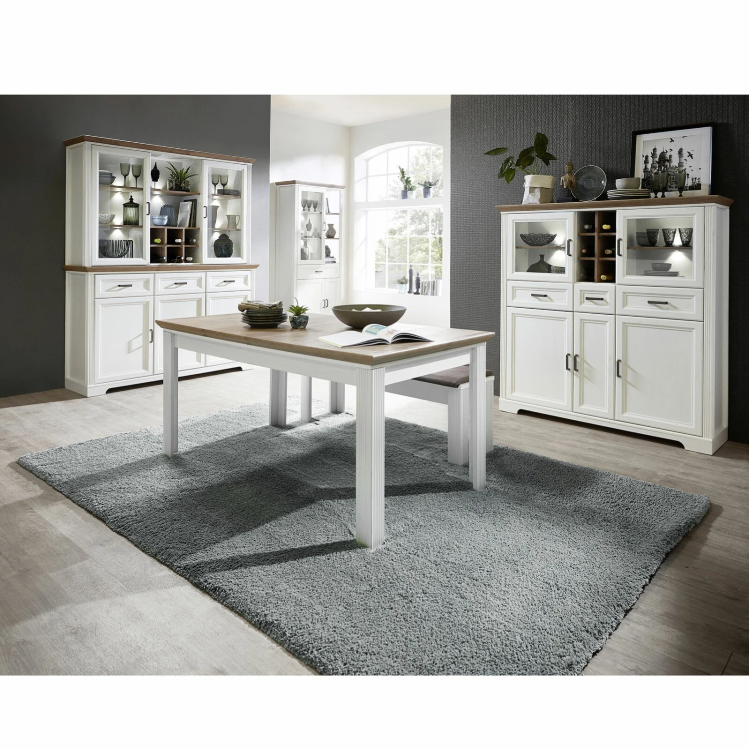 Highboard - Pinie hell - 150 cm hoch 2 Highboard - Pinie hell - 150 cm hoch – Bild 2