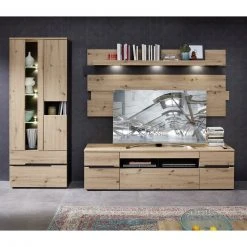 TV-Lowboard - Artisan Eiche - Graphit - Softclose -Esszimmer Verkaufsgeschäft 1226008100 05 1600Wx1600H