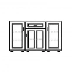 Sideboard - Tonweiß matt - 150 cm breit -Esszimmer Verkaufsgeschäft 1228004602 03 1600Wx1600H