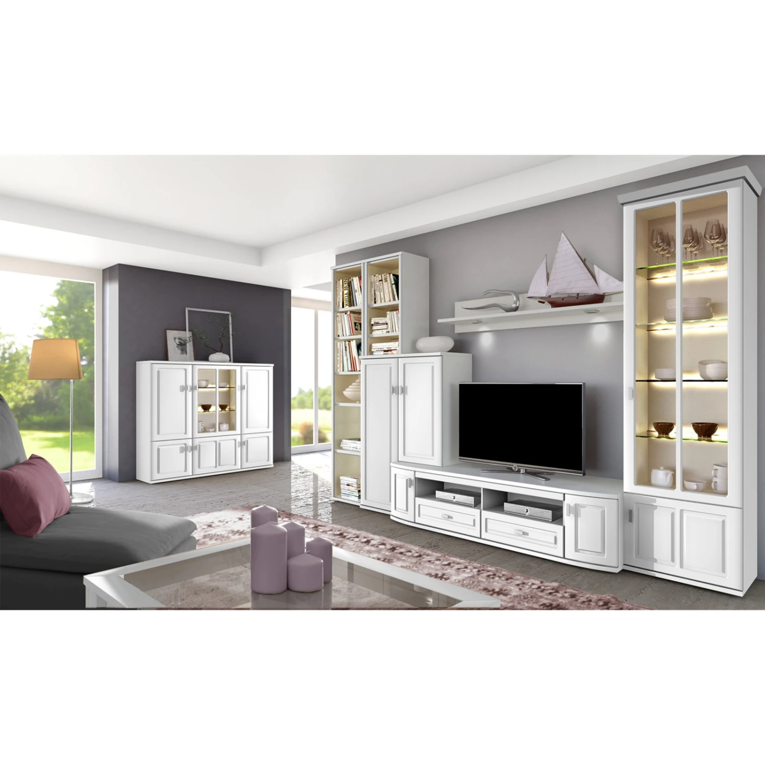 Highboard - Tonweiß matt - 150 cm 3 Highboard - Tonweiß matt - 150 cm – Bild 3